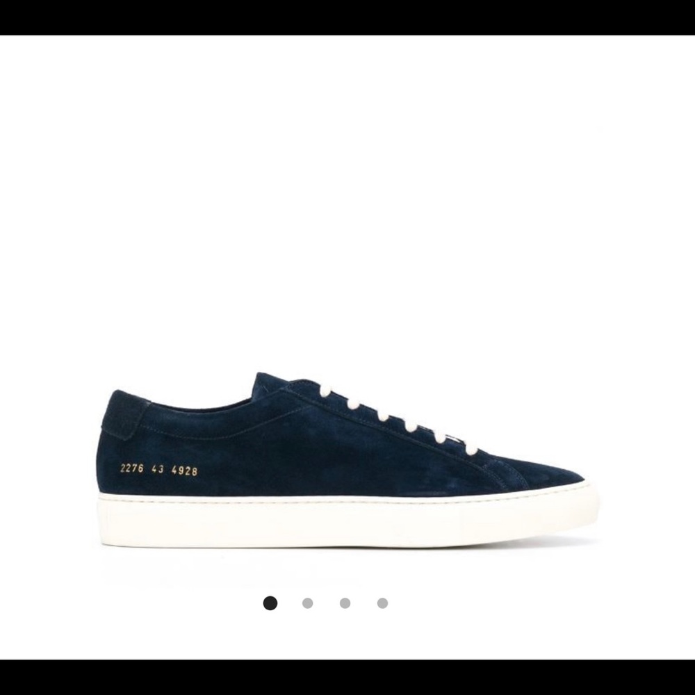 Mens common projects achilles navy suede